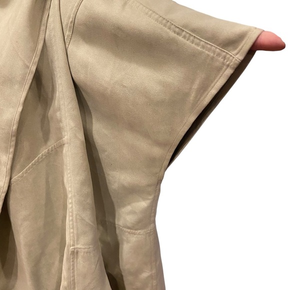 Chico’s Elongated Suede Taylor Vest Faux Size S/M Beige Willow Wind Fall Light - Picture 13 of 16